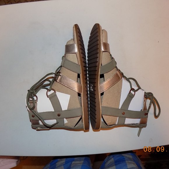 Sorel Ella lace up Sage leather EU39 US8 - Picture 8 of 13